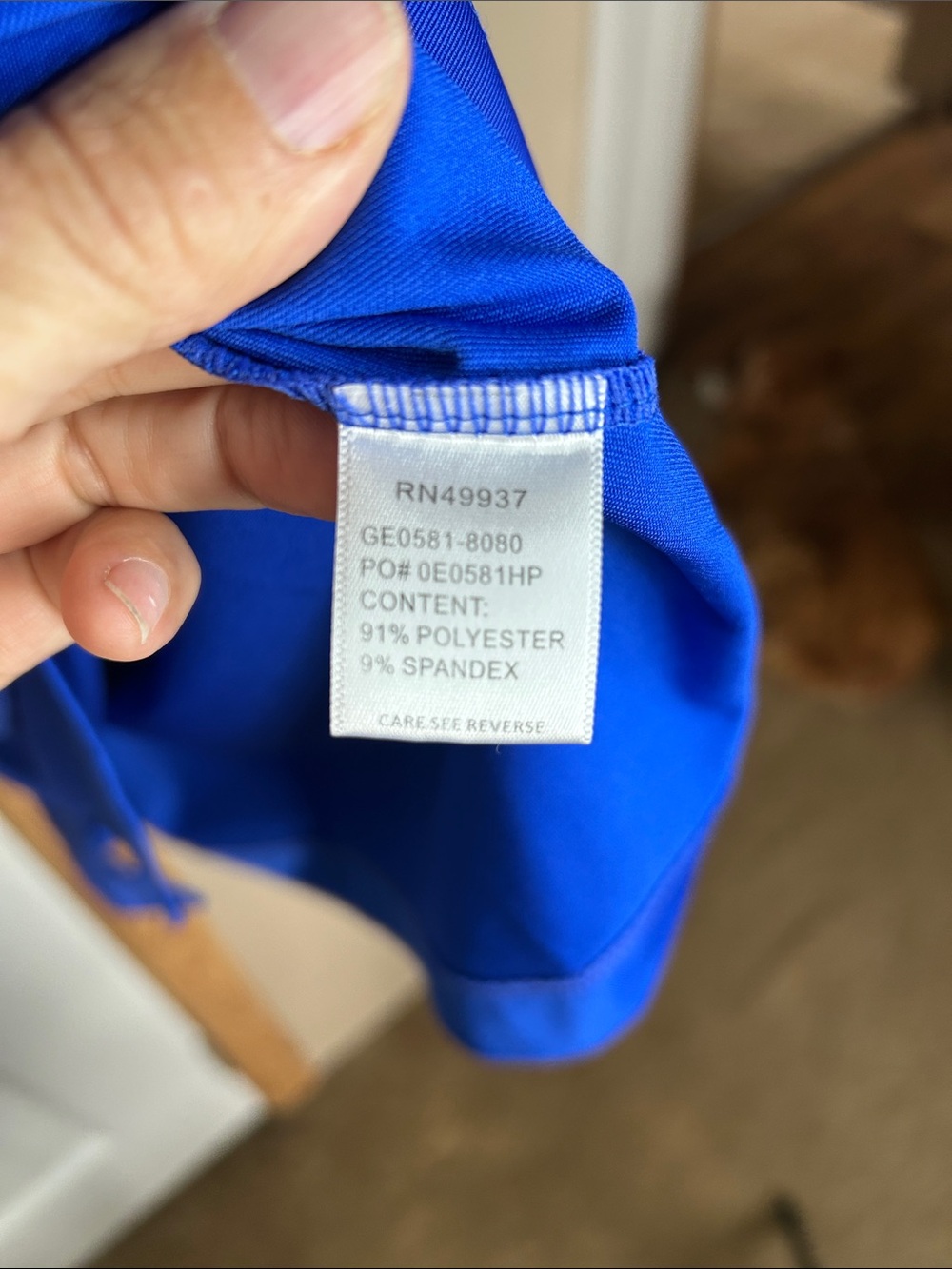 TAIL Cobalt Blue Short Sleeve Quarter-Zip Golf Top - Picture 4 of 4